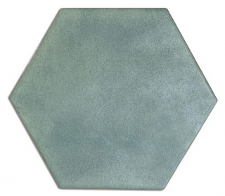Novalinea - 6"x7" SOLID GREEN Matte Hexagon Porcelain Tile