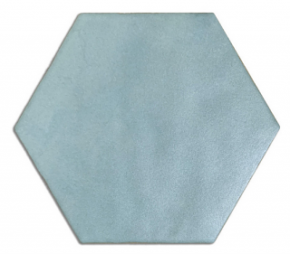 Novalinea - 6"x7" SOLID TURQUOISE Matte Hexagon Porcelain Tile