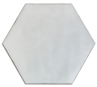 Novalinea - 6"x7" SOLID WHITE Matte Hexagon Porcelain Tile