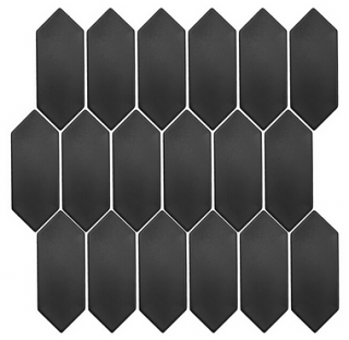 Questech - Classic Metal Tile Line Graphite Picket Mosaic Tile (6 sheets - 11.63"x12")