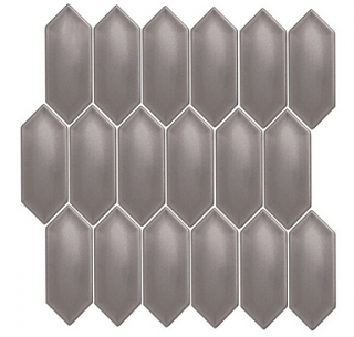 Questech - Classic Metal Tile Line Brushed Nickel Picket Mosaic Tile (6 sheets - 11.63"x12")
