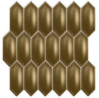 Questech - Classic Metal Tile Line Aztec Gold Picket Mosaic Tile (6 sheets - 11.63"x12")