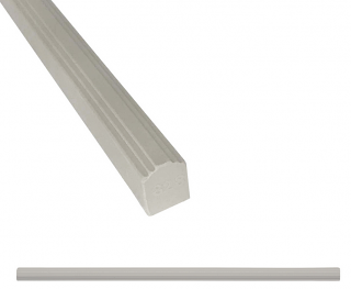 Questech - 1/2"x12" Cornice Gray Matte Cast Stone Pencil Liner