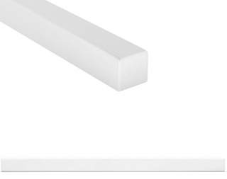 Questech - 3/4"x12" Linear Bright White Polished Cast Stone Liner