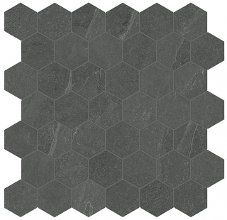 Anatolia - 2" Nord Carbon Porcelain Hexagon Mosaic Tile (Matte Finish)