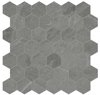 Anatolia - 2" Nord Chromium Porcelain Hexagon Mosaic Tile (Matte Finish)
