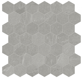 Anatolia - 2" Nord Palladium Porcelain Hexagon Mosaic Tile (Matte Finish)
