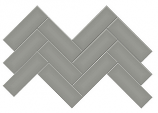Anatolia - 2"x6" Soho Cement Chic Glossy Herringbone Ceramic Mosaic Tile