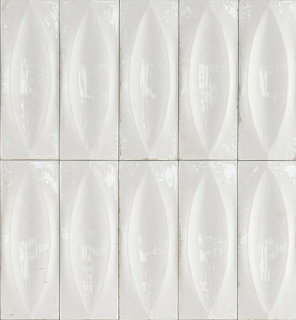 Ragno - 3"x8" Gleeze Bianco Struttura Eye 3D Deco Glossy Wall Tile