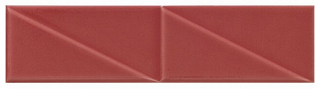 Settecento - 3"x12" Outfit Glossy Scarlet Brick Ceramic Wall Tile