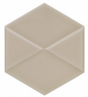 Settecento - 6"x7" Outfit Glossy Caramel Hexagon Ceramic Wall Tile