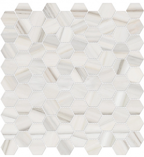 Anatolia - 1-1/4"x1-1/4" Mayfair Zebrino Polished Hexagon Porcelain Mosaic Tile