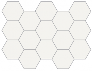 Happy Floors - Blanco Natural (Matte) Hexagon Porcelain Mosaic Tile (11"x13" Sheet)