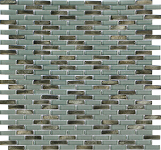 Iridium Jade Mini-Brick Mosaic Tile (11.9"x12" Sheet)