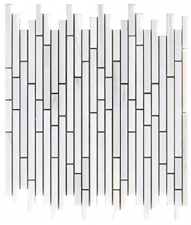 Project Deco Dolomite Sticks Natural Stone Mosaic Tile (11.3"x11.7" Sheet)