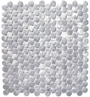 Project Deco Endura Bardiglio Penny Round Mosaic Tile (11.5"x12.5" Sheet)