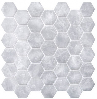 Project Deco Endura Bardiglio Hexagon Mosaic Tile (12.2"x12.4" Sheet)