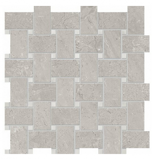 Edimax - Velvet Grey Porcelain Basketweave Mosaic Tile (12"x12" Sheet)