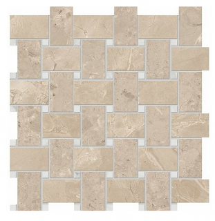 Edimax - Velvet Almond Porcelain Basketweave Mosaic Tile (12"x12" Sheet)