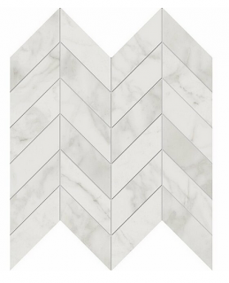 Edimax - Velvet White Porcelain Chevron Mosaic Tile (12"x12" Sheet)