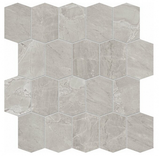 Edimax - Velvet Grey Porcelain Elongated Hexagon Mosaic Tile (12"x12" Sheet)