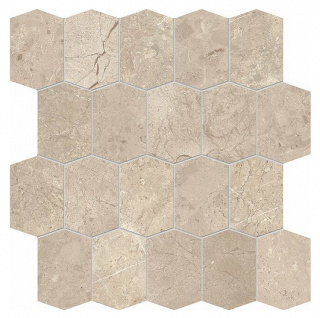 Edimax - Velvet Almond Porcelain Elongated Hexagon Mosaic Tile (12"x12" Sheet)