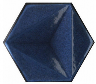 Settecento - 6"x7" Chroma Blu Hexagon Glossy Ceramic Wall Tile