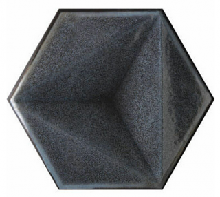Settecento - 6"x7" Chroma Fumo Hexagon Glossy Ceramic Wall Tile