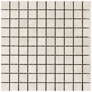Unicom Starker - 1"x1" Icon Bone White Porcelain Mosaic Tile (12"x12" Sheet)