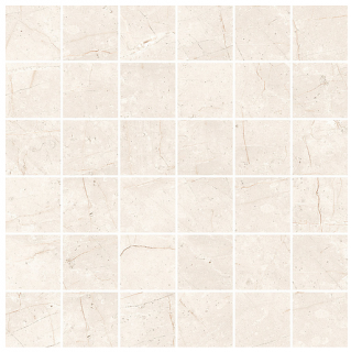 Cerdomus - 2"x2" Mexicana White Porcelain Mosaic Tile (12"x12" Sheet)