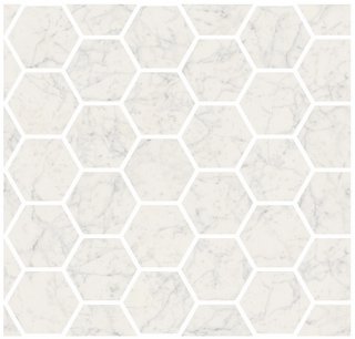 Fioranese - Marmorea Bianco Gioia Esagona Porcelain Mosaic Tile (Polished Finish - 12"x12" Sheet)