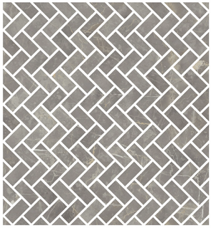 Fioranese - Marmorea Grigio Imperiale Lisca Porcelain Mosaic Tile (Polished Finish - 12"x12" Sheet)