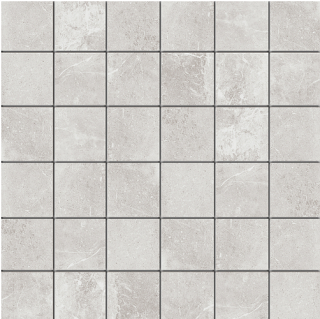Milestone - 2"x2" Rustic Stone WHITE Porcelain Mosaic Tile (10 Sheets - 12"x12" Sheet - Matte Finish)
