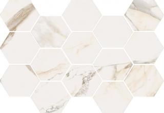 Happy Floors - Dorian Polished Porcelain Hexagon Mosaic Tile (10"x14" Sheet)