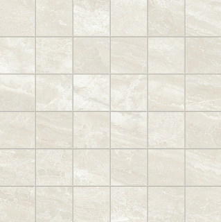 Unicom Starker - 2"x2" Cosmic White Porcelain Mosaic Tile (Satin Finish - 12"x12" Sheet)