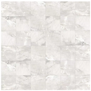 Milestone - 2"x2" Absolute WHITE Porcelain Mosaic Tile (10 Pc. Pack - Matte Finish)