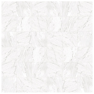 Milestone - 2"x2" Marbles CARRARA WHITE Polished Porcelain Mosaic Tile (10 Pc. Pack - 12"x12" Sheet)