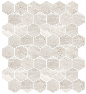 Milestone - Marbles ONICIATA IVORY Polished Porcelain Hexagon Mosaic Tile (10 Pc. Pack - 9"x11" Sheet)