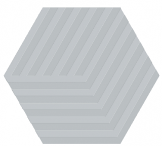 Happy Floors - 5"x6" Carpenter Pearl Porcelain Cube Hexagon Tile (Matte Finish - Rectified Edges)