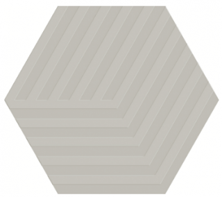 Happy Floors - 5"x6" Carpenter Taupe Porcelain Cube Hexagon Tile (Matte Finish - Rectified Edges)