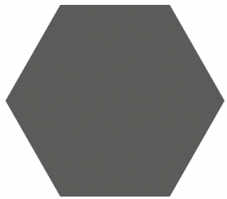Happy Floors - 5"x6" Carpenter Dark Porcelain Hexagon Tile (Matte Finish - Rectified Edges)