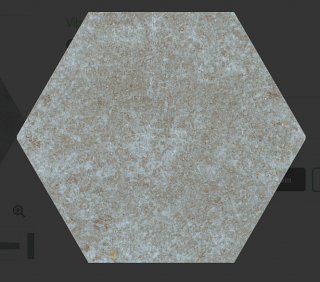 Happy Floors - 5"x6" Vibrant Grey Glossy Hexagon Ceramic Wall Tile