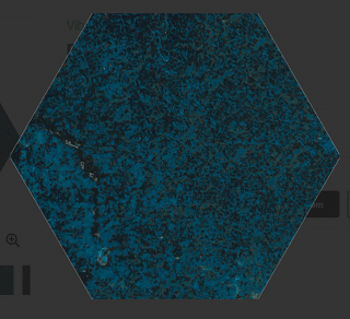 Happy Floors - 5"x6" Vibrant Blue Glossy Hexagon Ceramic Wall Tile