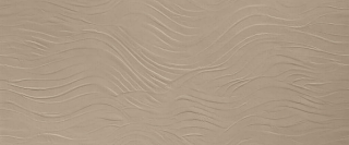 Happy Floors - 20"x48" B-Natural Ecru Wave Ceramic Wall Tile (Matte Finish)