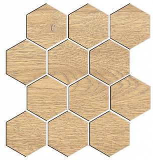 Edimax Astor - W3 Burl Cookie Porcelain Hexagon Mosaic Tile (Matte Finish - 12"x13" Sheet)