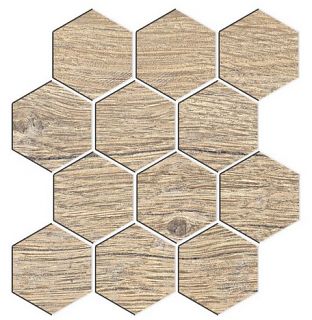 Edimax Astor - W3 Patin Beige Porcelain Hexagon Mosaic Tile (Matte Finish - 12"x13" Sheet)