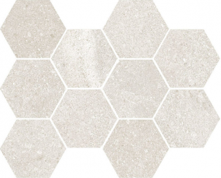 Happy Floors - Austral PEARL Porcelain Hexagon Mosaic Tile (Matte Finish - 8"x10" Sheet)