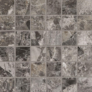 Happy Floors - 2"x2" Mun DARK Porcelain Mosaic Tile (Matte Finish - 12"x12" Sheet)