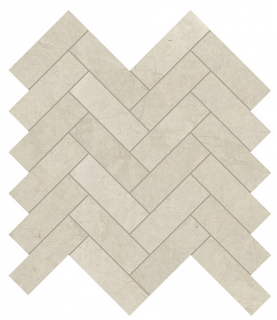 1.25"x4" Tierra Halo Herringbone Honed Limestone Mosaic Tile
