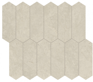 2"x6" Tierra Halo Picket Honed Limestone Mosaic Tile